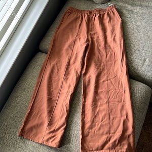Mocha colored seam-front Wide leg pant-Nasty Gal